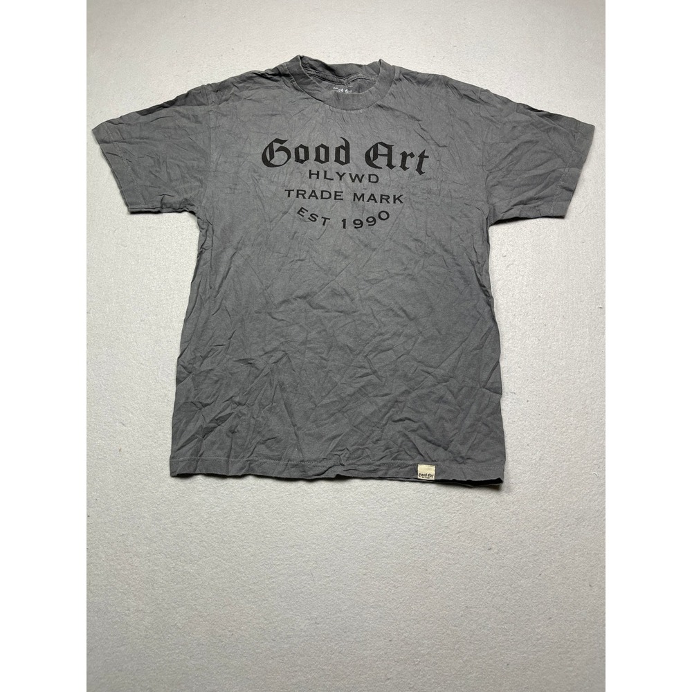 Good Art HLYWD T-Shirt 100% Cotton Grey Medium Mens